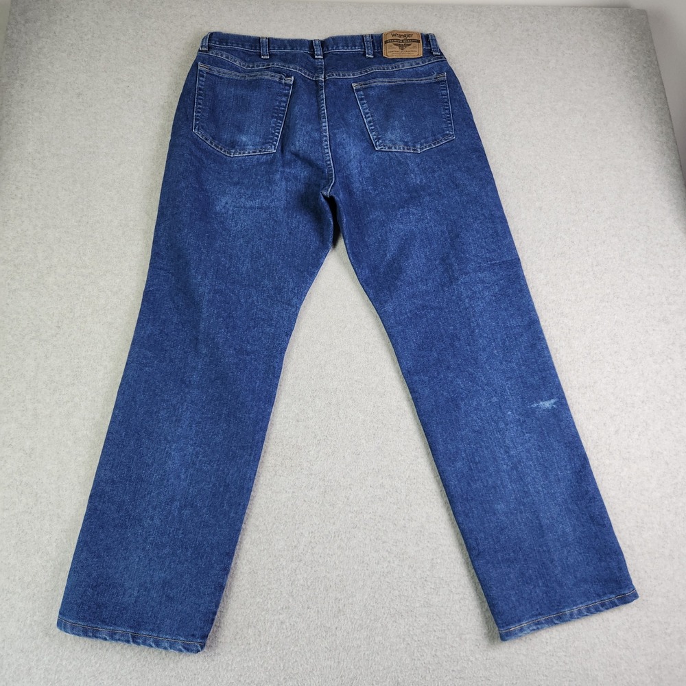 Wrangler Jeans Mens 36x30 Blue‎ Denim Workwear 5-Pocket Premium Quality Straight